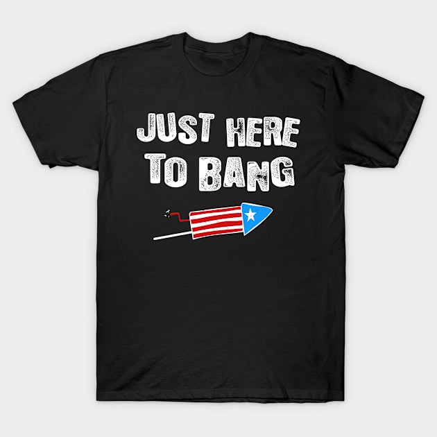 Just here to Bang 4th of July T-Shirt by Dailygrind